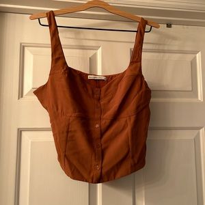 Rust colored crop tank
